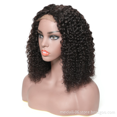 wholesale cheap price 100% cuticle alighend hair short lace frontal bob wig
